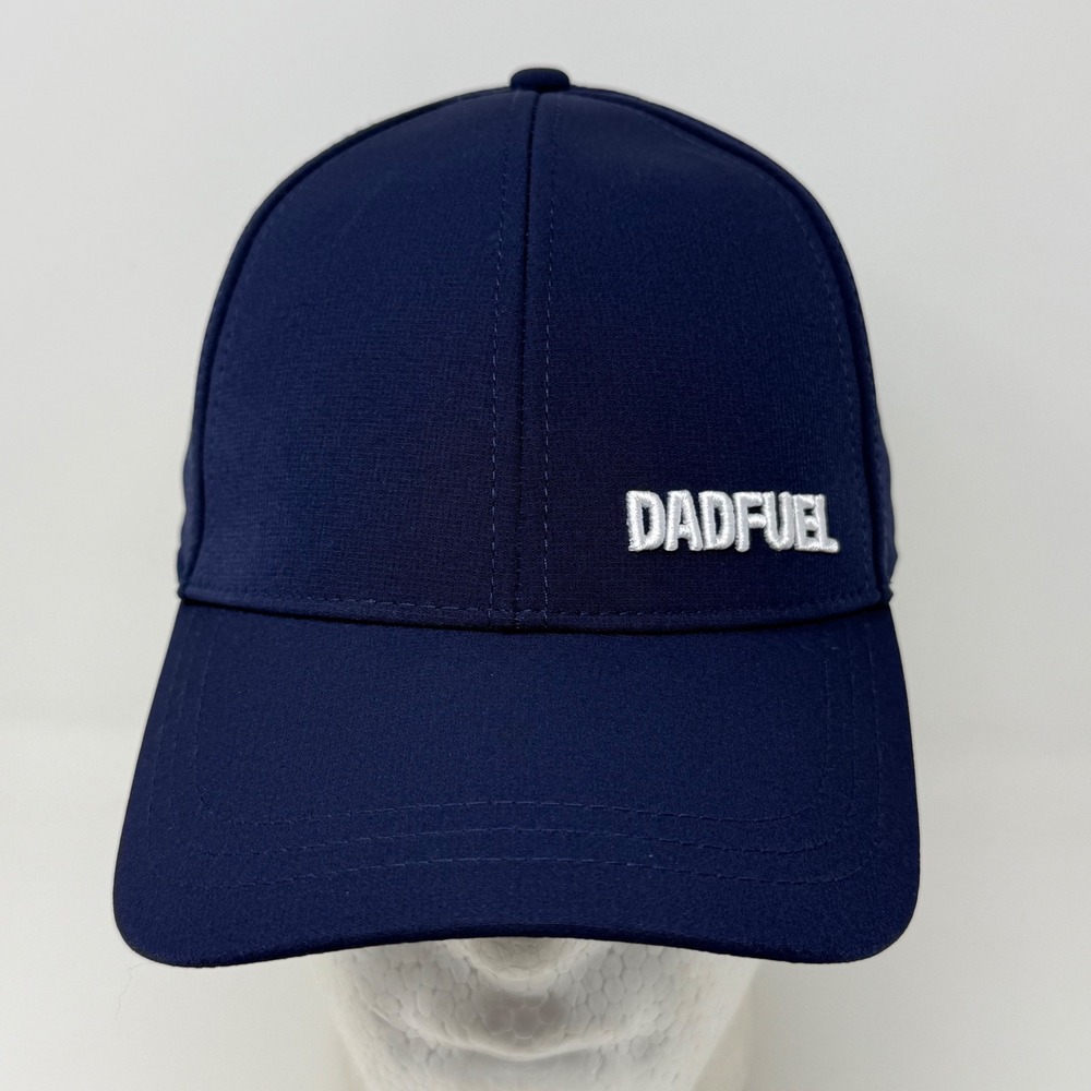 Navy Blue DADFUEL Performance Baseball Cap Adjustable Snapback Laser Cut Hat